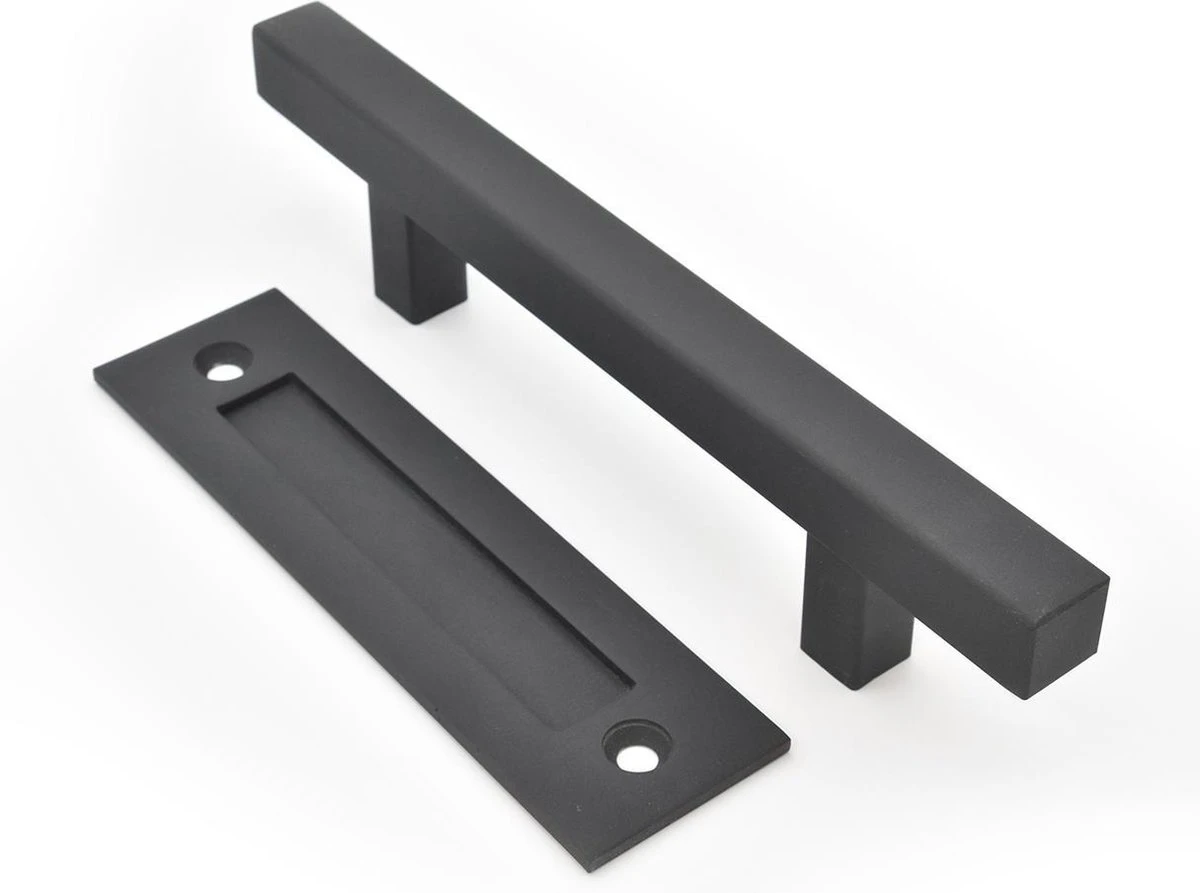 Barnwoodweb Deurgreep Hudson Square (voor En Achter) Zwart Gepoedercoat Staal 300x40 Mm 5 Barnwoodweb Deurgreep Hudson Square (voor En Achter) Zwart Gepoedercoat Staal 300x40 Mm - Afbeelding 3
