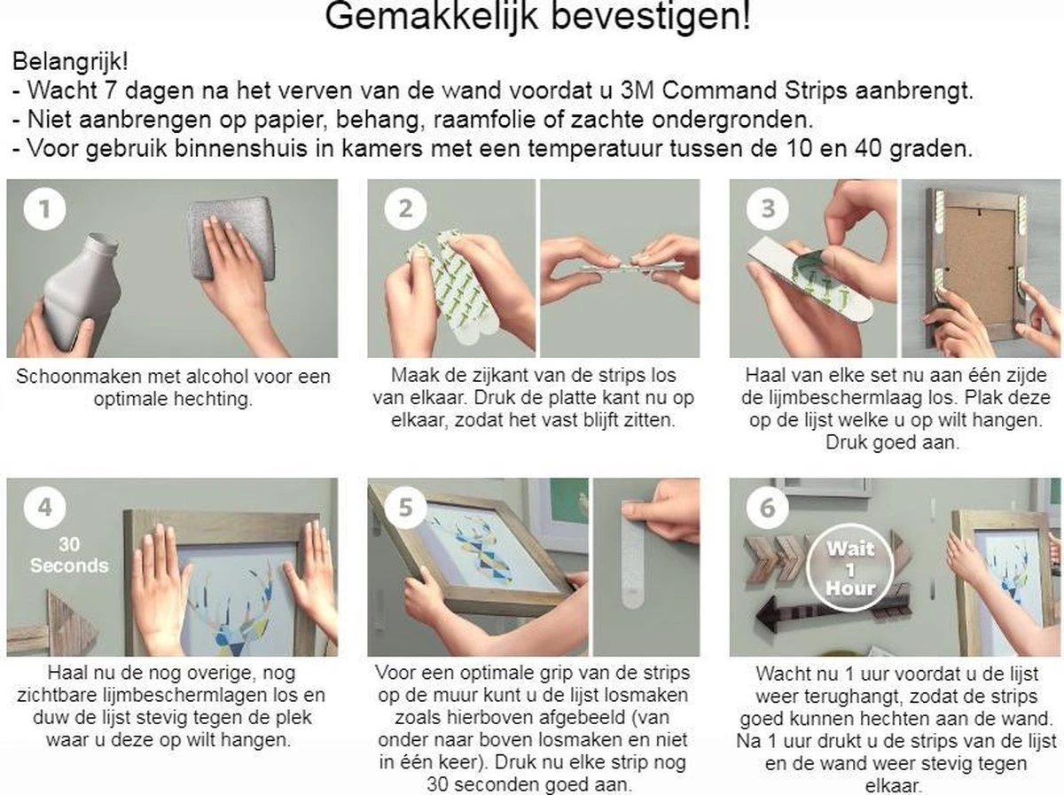 3M Command Strips - 12 Stuks - Medium - Muurbevestiging Zonder Boren 6 3M Command Strips - 12 Stuks - Medium - Muurbevestiging Zonder Boren - Afbeelding 4