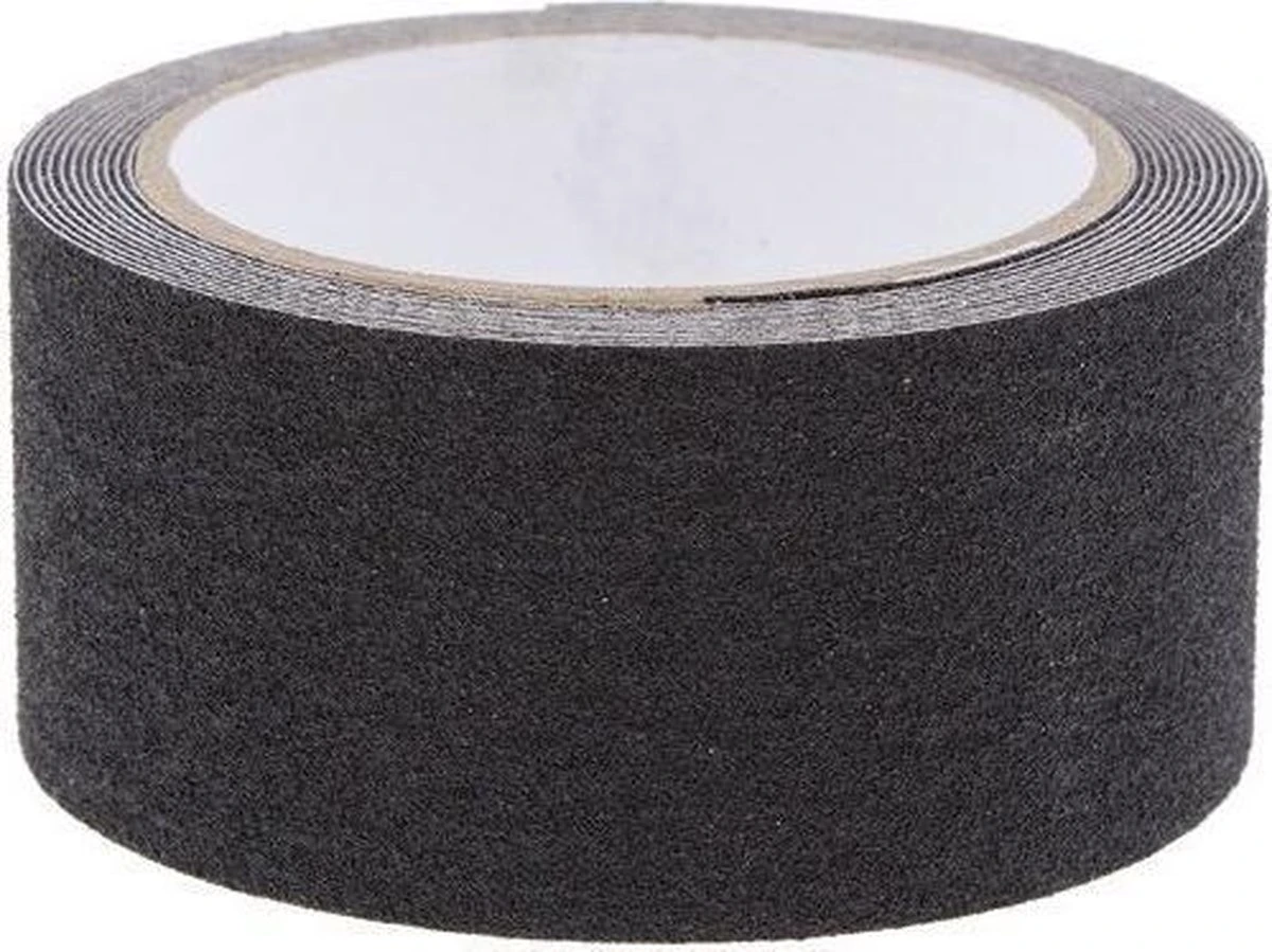 Merkloos Anti Sliptape Zwart 50 Mm X 5 M - Klustape - Anti-slip - Antislip 5 Merkloos Anti Sliptape Zwart 50 Mm X 5 M - Klustape - Anti-slip - Antislip - Afbeelding 3