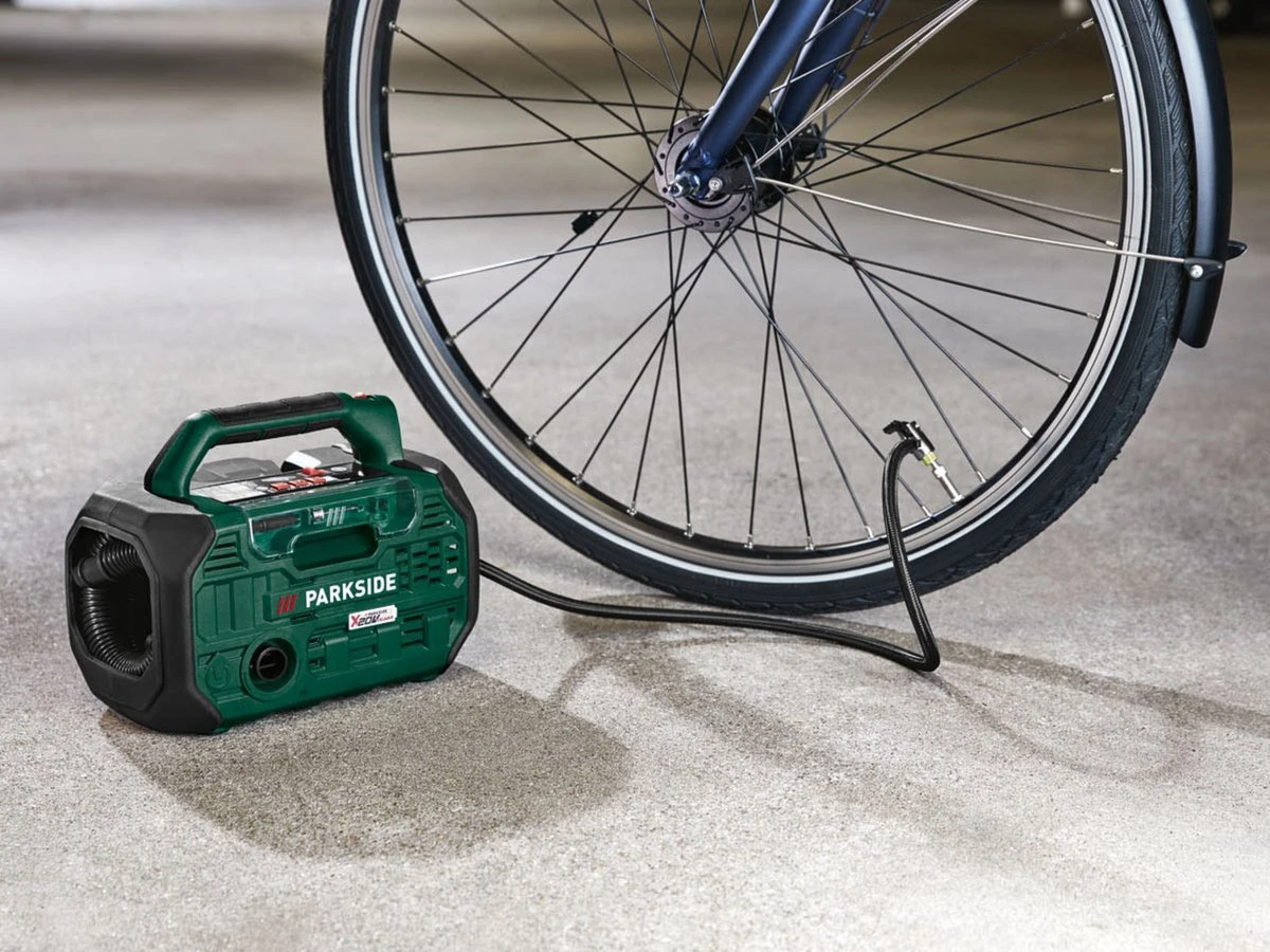 Parkside Accu Compressor / Luchtpomp - 20V - Werkdruk: 10,3 Bar - Luchtdebiet: Max. 380 L/min. - Exclusief Accu En Snellader 6 Parkside Accu Compressor / Luchtpomp - 20V - Werkdruk: 10,3 Bar - Luchtdebiet: Max. 380 L/min. - Exclusief Accu En Snellader - Afbeelding 4