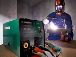PARKSIDE Multifunctioneel Lasapparaat - Geschikt Voor 4 Lasmethoden: MMA (staafelektroden), Massieve Draad, MIG (inert Gas) En WIG (wolfraam-inert Gas) - MMA-lasstroom: 30-140 A - MIG-lasstroom: 50-160 A - WIG-lasstroom: 30-200 A - 4 Lasprocessen -Makita Winkel 1200x900 85
