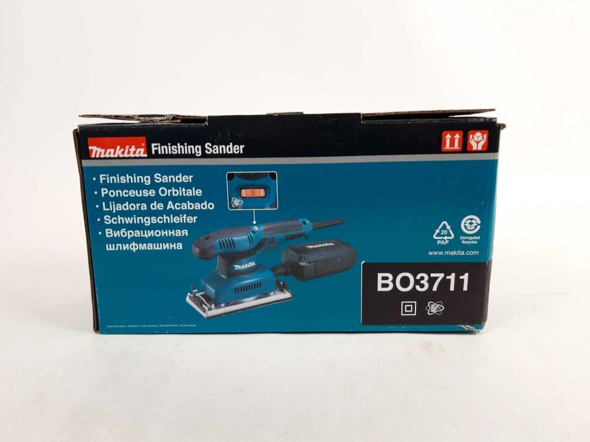 Makita 230 V Vlakschuurmachine - BO3711 6 Makita 230 V Vlakschuurmachine - BO3711 - Afbeelding 4