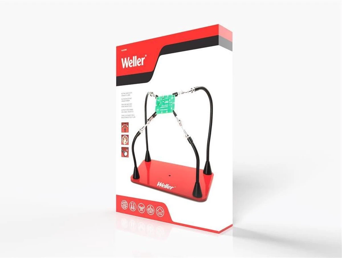 Weller WLACCHHM-02 Derde Hand - Soldeer Houder - Met 4 Magnetische Klemmen 11 Weller WLACCHHM-02 Derde Hand - Soldeer Houder - Met 4 Magnetische Klemmen - Afbeelding 9