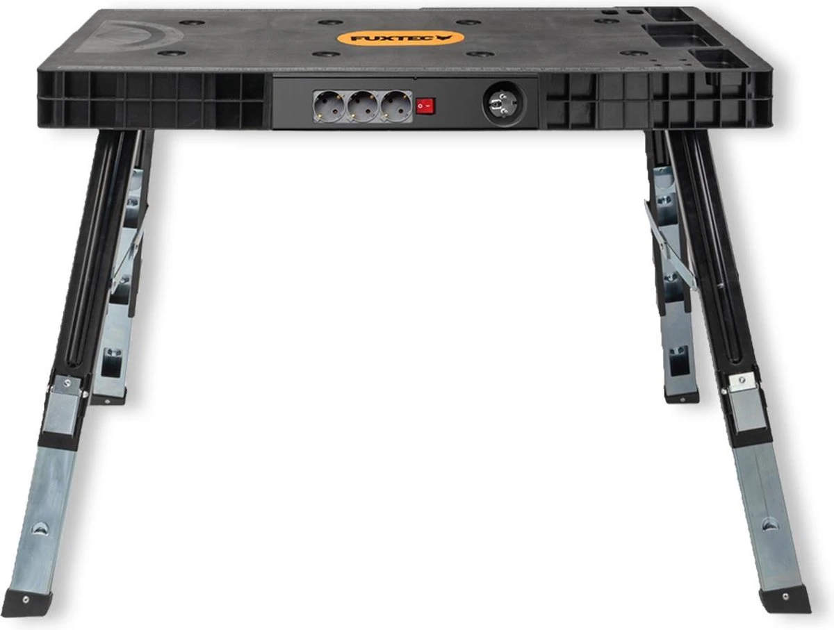 FUXTEC Werkbank - 5in1 - Universele Werkbank, Werkplatform, Steiger, Zaagbok, Transportrol En Werkplaatsrolbord In één - FX-WB 17 FUXTEC Werkbank - 5in1 - Universele Werkbank, Werkplatform, Steiger, Zaagbok, Transportrol En Werkplaatsrolbord In één - FX-WB - Afbeelding 15