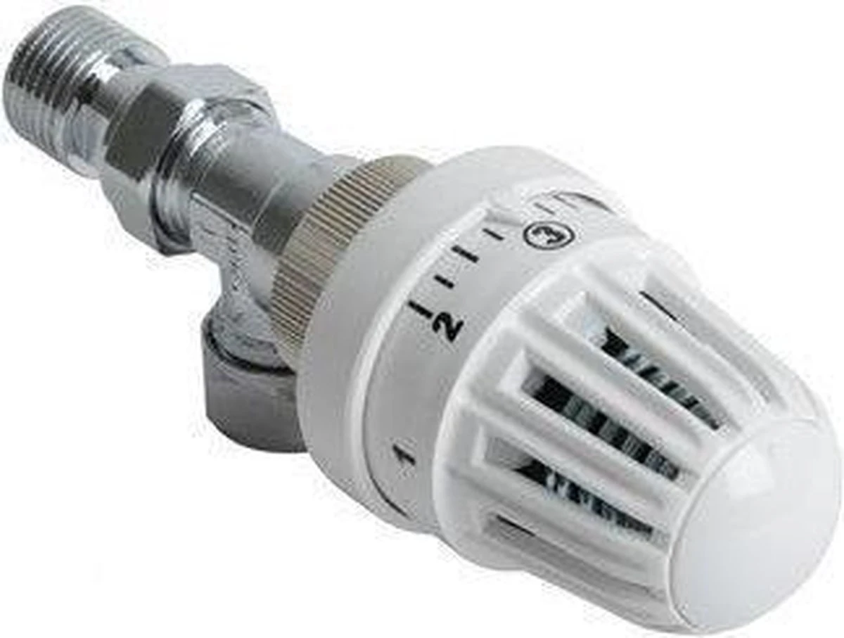 Plieger Thermostatisch Radiatorkraan Verkeerd Haaks- 1/2" X 15 - Wit 3 Plieger Thermostatisch Radiatorkraan Verkeerd Haaks- 1/2" X 15 - Wit