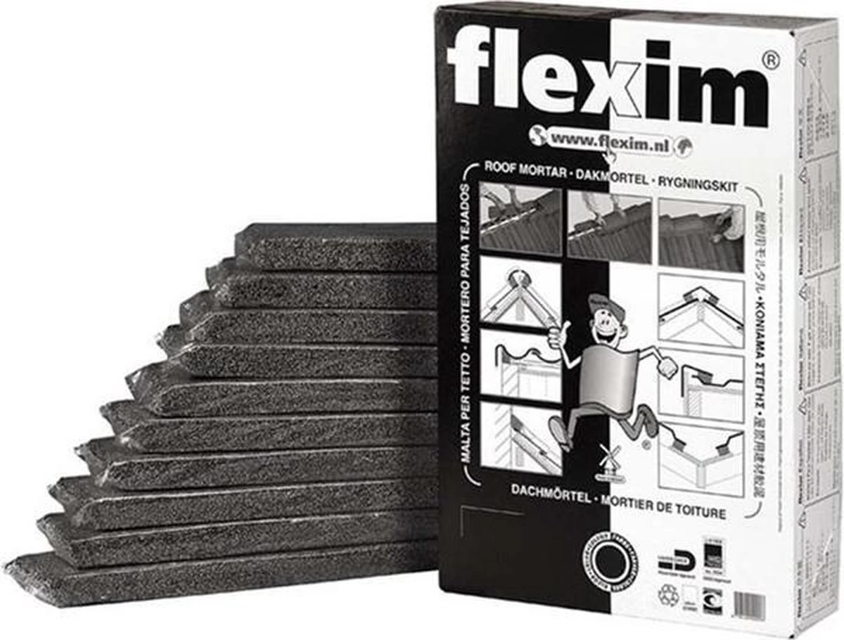 Flexim Dakmortel - 20 L - Zwart 3 Flexim Dakmortel - 20 L - Zwart