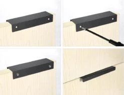 Handgreep Plat Zwart Inclusief Schroeven | 10cm | Handgrepen Kast | Meubelhandvat | Landelijke Greep | Industriële Keukengreep | Hand Grepen | Robuust | Deurgreep Staal | Metaal | Strak Meubelbeslag | Schuifdeur | Handvat | Greep | Ladegreep -Makita Winkel 1200x918 9