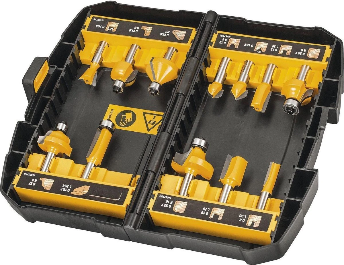 DeWalt DT90016 Frezenset 12-delig - 8mm 3 DeWalt DT90016 Frezenset 12-delig - 8mm