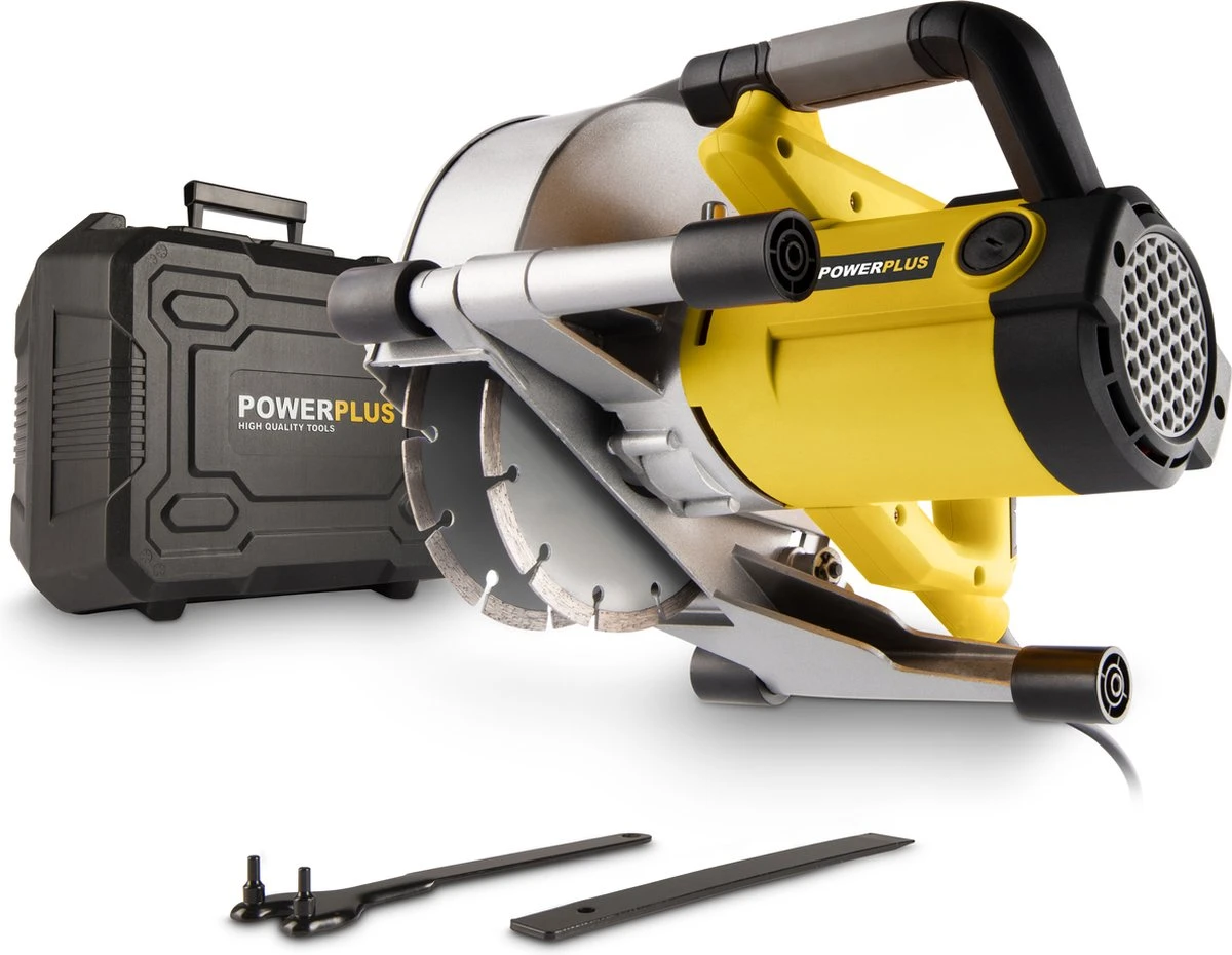 Powerplus POWX0650 Muurfrees - Sleufmachine - Sleuvenfrees - 1800W - 2x Ø150mm - Softstart - Zaagbladen Verstelbaar - Incl. Gereedschapskoffer, 2 Diamantzaagbladen En Stofzuigadaptor 3 Powerplus POWX0650 Muurfrees - Sleufmachine - Sleuvenfrees - 1800W - 2x Ø150mm - Softstart - Zaagbladen Verstelbaar - Incl. Gereedschapskoffer, 2 Diamantzaagbladen En Stofzuigadaptor