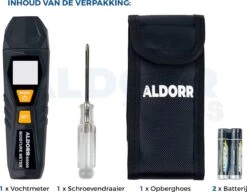 ALDORR Tools - Vochtmeter - Vochtigheidsmeter Voor Hout/wanden/bouwmateriaal - Incl 2x AAA Batterijen - LCD Display -Makita Winkel 1200x933 7