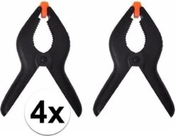 PROPLUS 4x Kunststof Lijmklemmen / Marktklemmen - 16 Cm - Veerklemmen / Marktklem