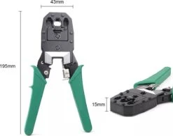 LOUZIR Krimptang UTP Netwerk Kabel RJ11 RJ12 RJ45 Cat 5E Cat6 - Kabelstripper - Striptang - Ethernet Netwerk Kabel Krimper - Cable Shrinker - Crimping Tool -Makita Winkel 1200x946 8