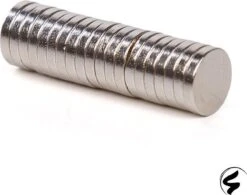 20 Stuks 8x1,5 Mm Neodymium Magneten - Rond - Sterke Zilverkleurige Magneetjes