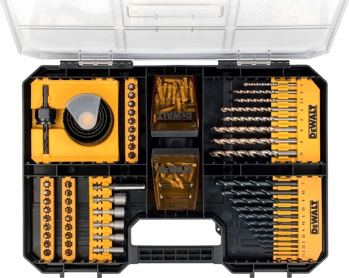 DeWalt DT71569 Accessoires Set 100delig - Gereedschapskoffer - Kunststof 10 DeWalt DT71569 Accessoires Set 100delig - Gereedschapskoffer - Kunststof - Afbeelding 8
