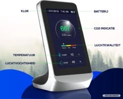 Merkloos CO2 Meter - Luchtkwaliteitsmeter - Hygrometer Binnen - CO2 Meter Binnen - CO2 Melder NDIR Sensor - Temperatuurmeter En Luchtvochtigheidsmeter Met Alarm -Makita Winkel 1200x966 14