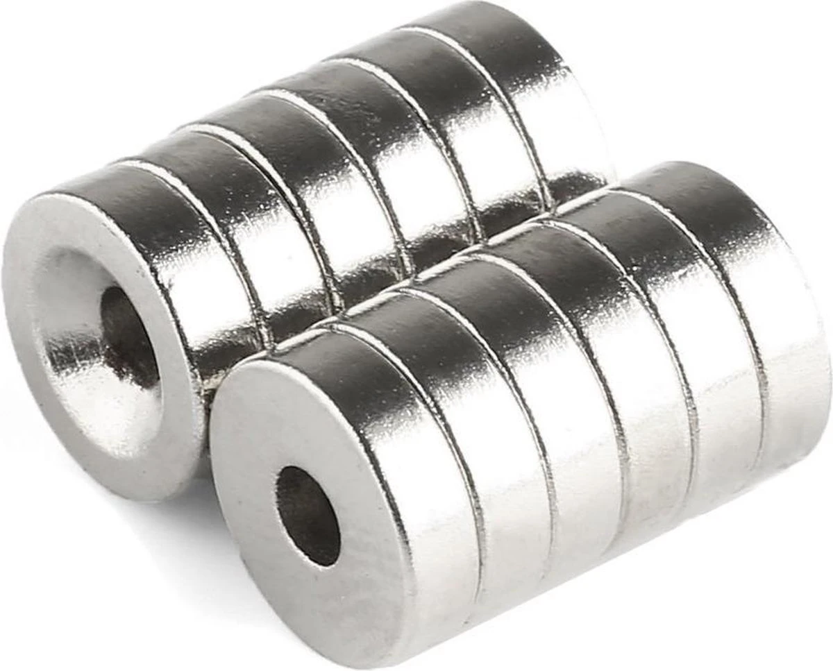 Super Sterke Ring Magneten - 10 X 3 Mm (10-stuks) - Rond - Neodymium - Minigadgets - Koelkast Ringmagneten - Whiteboard Magneten – Klein - Ronde - 10x3mm 11 Super Sterke Ring Magneten - 10 X 3 Mm (10-stuks) - Rond - Neodymium - Minigadgets - Koelkast Ringmagneten - Whiteboard Magneten – Klein - Ronde - 10x3mm - Afbeelding 9