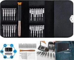 Precisie Pentalobe Torx Schroevendraaierset - Schroevendraaier Bitset T2 T3 T4 T5 T6 T7 T8 T10 T15 - Horloge & Smartphone Laptop Apple Macbook IPhone Screwdriver Gereedschap Set - 25-Delig