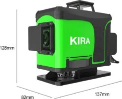 KIRA Zelfnivellerende Kruislijnlaser Met 16 Lijnen- 4D Laser- Meet Bereik 25 Meter -Op Afstand Bestuurbaar- Inclusief Muurbeugel - 360 Graden Statief-Lijnlaser - Kruislaser - Rotatielaser - Groene Lasers - Waterproof - Laserwaterpas -Makita Winkel 1200x969 8
