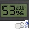 Tool Meister TM1 – Hygrometer & Thermometer - Binnen/Buiten/Koelkast – Digitaal -Zwart - Incl Batterijen