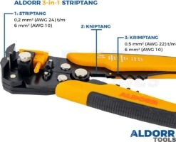 ALDORR Striptang Met 280-delig Accessoireset - 3 In 1 - Striptang - Krimptang - Isoleertang -Makita Winkel 1200x971 5