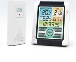 LuxerLiving Hygrometer Weerstation Digitaal Voor Binnen En Buiten Luchtvochtigheidsmeter