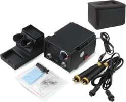 Akamduman Houtbrander Set Voor Pyrografie - 23 Opzetstukken + 2 Soldeerbouten, Inclusief Tas En Temperatuur Instelbaar