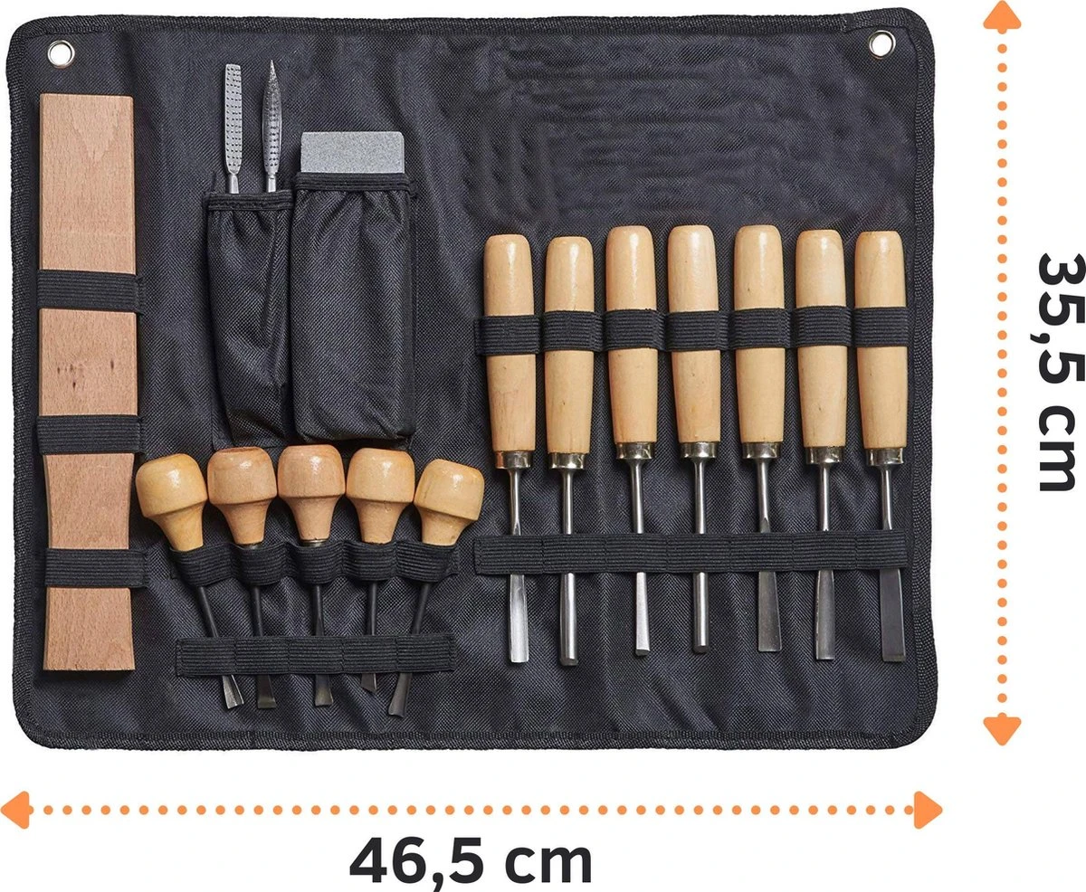 Houtbewerking Gereedschap Beitel Gutsen Houtsnijset Houtsnijden Hobby - Handig Op Te Bergen - Beter Geslepen 8 Houtbewerking Gereedschap Beitel Gutsen Houtsnijset Houtsnijden Hobby - Handig Op Te Bergen - Beter Geslepen - Afbeelding 6