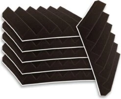 Zelfklevende Geluidsisolatie Wedge | Akoestische Panelen | Isolatieplaten | Zelfklevende Wandpanelen | Studioschuim | | Geluidsdemper | 30 X 30 X 5 Cm | 0,53m2 | 6 Stuks - Zwart