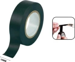 PD® - Isolatietape / PVC Tape 18mm X 10m - Zwarte Isolatietape - Waterproof