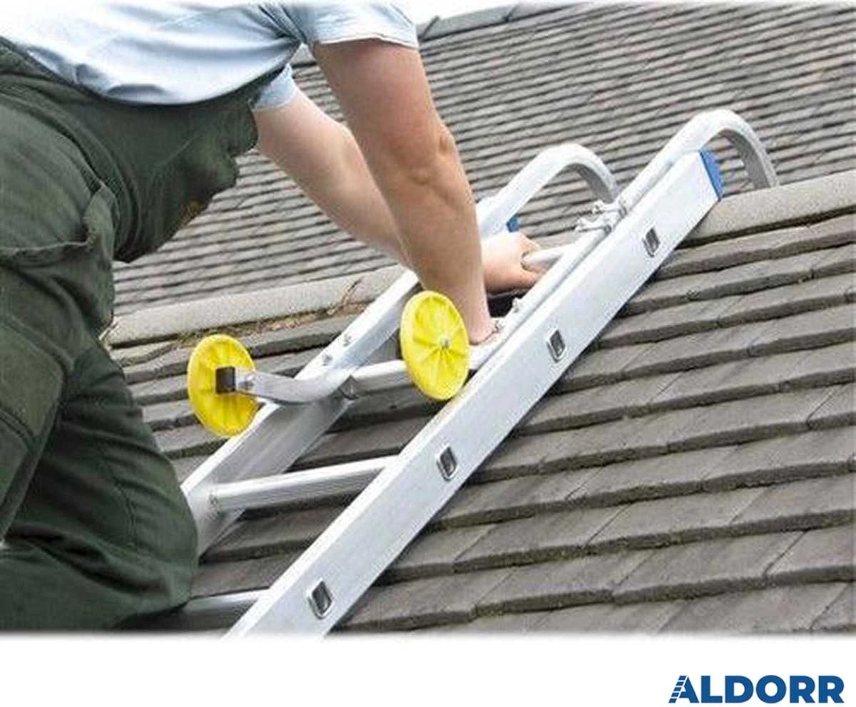 ALDORR Aluminium Nokhaak Met Wielen - Geschikt Voor Alle Ladders 7 ALDORR Aluminium Nokhaak Met Wielen - Geschikt Voor Alle Ladders - Afbeelding 5