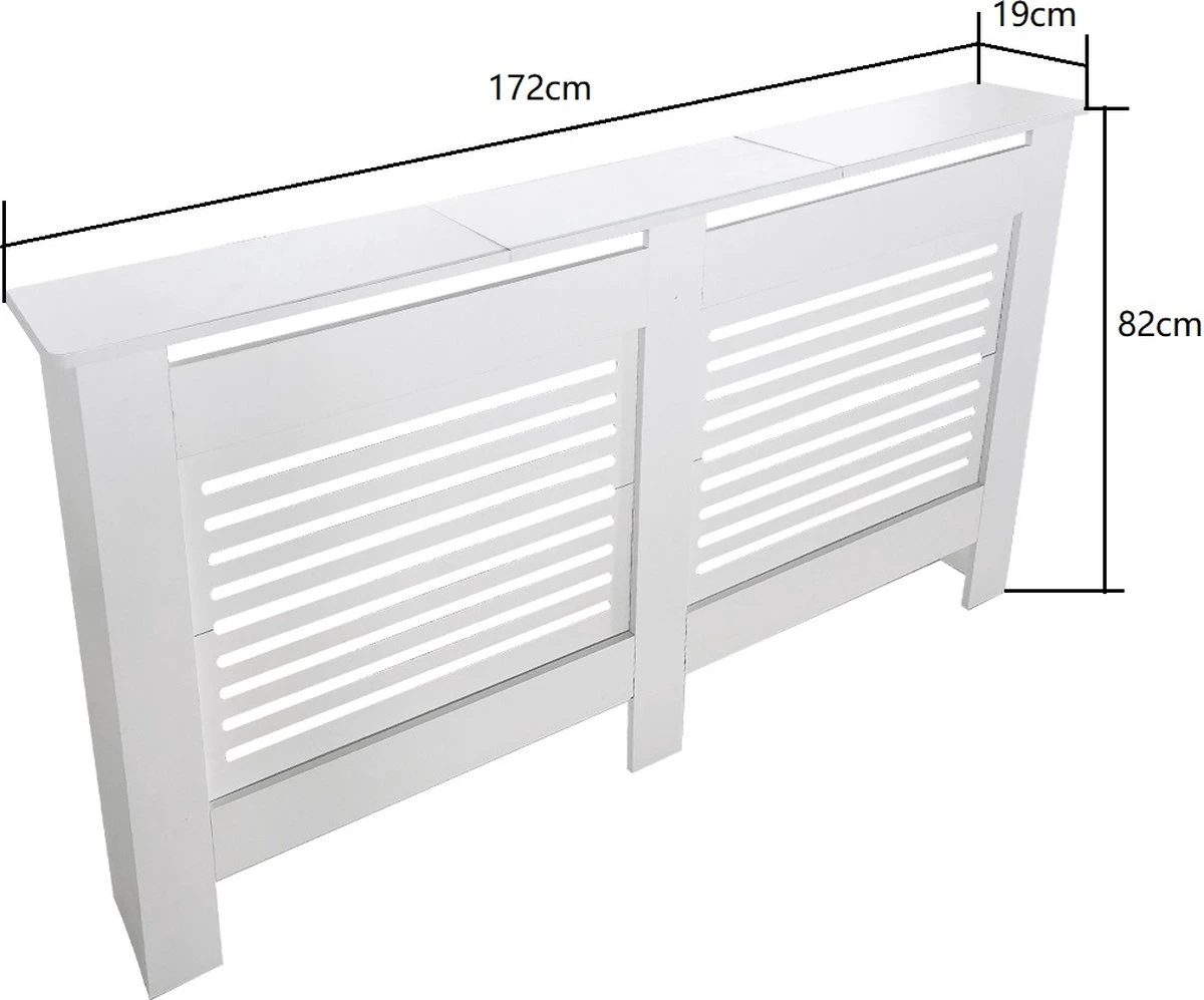 Radiatorombouw - Ombouw Verwarming - Radiator Omkasting - 172 Cm X 82 Cm - Wit 6 Radiatorombouw - Ombouw Verwarming - Radiator Omkasting - 172 Cm X 82 Cm - Wit - Afbeelding 4