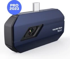Vulpes Tech® Warmtebeeldcamera PRO - Warmtemeter Voor Android (USB-C) Apparaten - -20 Tot +550°C - 256 X 192 Pixel - Thermische Camera - Pro Versie