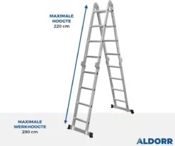 ALDORR Home - Vouwladder Aluminium 4 X 4 Treden Met Platform - 4,60 Meter 13 ALDORR Home - Vouwladder Aluminium 4 X 4 Treden Met Platform - 4,60 Meter -Makita Winkel 1200x999 9
