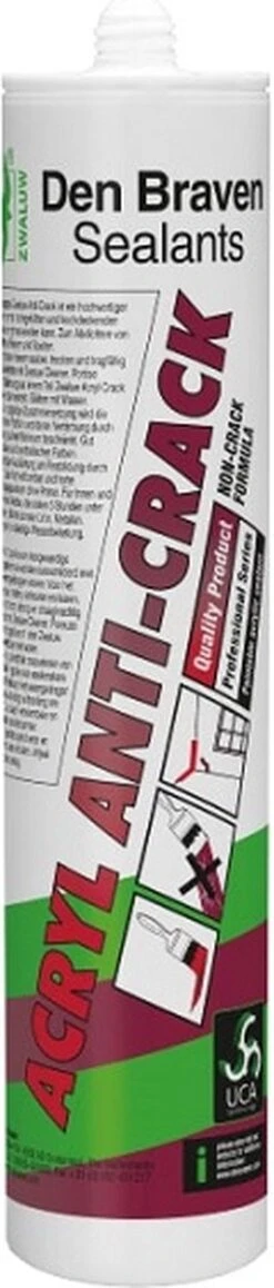 Zwaluw - Den Braven -Acryl Anti-Crack Acrylaatkit Wit - 310 Ml. -Makita Winkel 256x1200