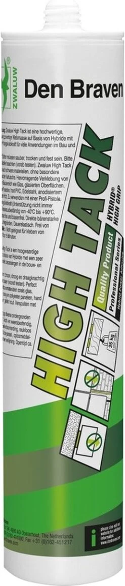 Zwaluw Den Braven High Tack Lijmkit - Wit - 290ml -Makita Winkel 257x1200 2