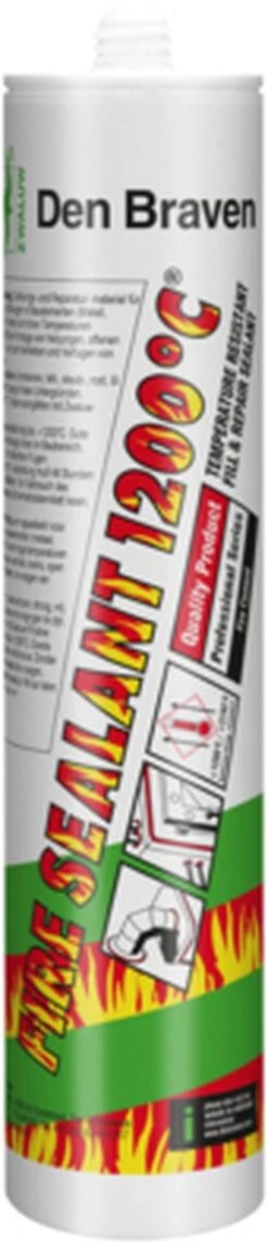 Zwaluw Fire Sealant 1200°c Kachelkit Zwart 310ml