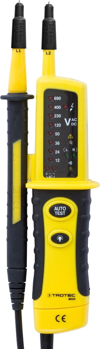 TROTEC Tweepolige Spanningstester BE20 5 TROTEC Tweepolige Spanningstester BE20 - Afbeelding 3