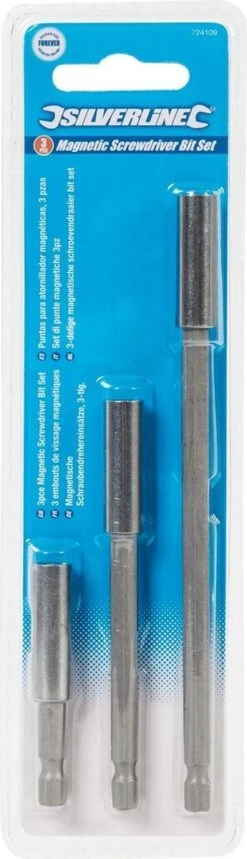 Silverline Magnetische Schroevendraaier Bithouder Set - 60, 100 En 150 Mm - 3 Delig -Makita Winkel 345x1200