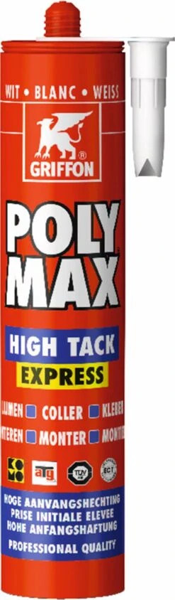 Griffon 6303764 Poly Max High Tack Express Montagelijm - Koker - Wit - 435gr -Makita Winkel 351x1200 2