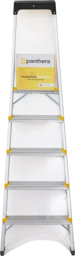 Panthera Huishoudtrap - Keukentrap 5 Treden - Aluminium - Max Werkhoogte: 2.96 Meter - Voor Particulier En Professioneel Gebruik 15 Panthera Huishoudtrap - Keukentrap 5 Treden - Aluminium - Max Werkhoogte: 2.96 Meter - Voor Particulier En Professioneel Gebruik -Makita Winkel 352x1200
