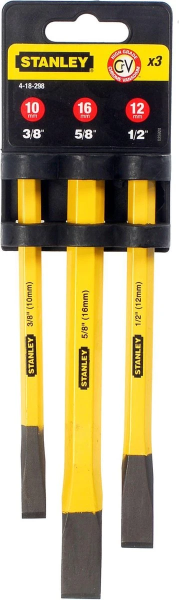 STANLEY Koudbeitelset 3-delig 4 STANLEY Koudbeitelset 3-delig - Afbeelding 2