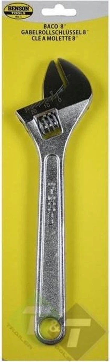 Benson Baco Verstelbare Moersleutel 8" - 20 Cm 4 Benson Baco Verstelbare Moersleutel 8" - 20 Cm - Afbeelding 2