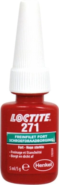 LOCTITE 271 Schroefdraadborgmiddel Rood 5ml - Hoge Sterkte
