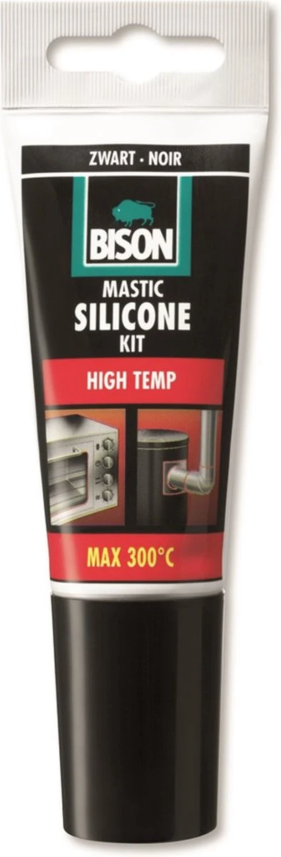 Bison Siliconenkit High Temp - Zwart - 60 Ml 3 Bison Siliconenkit High Temp - Zwart - 60 Ml