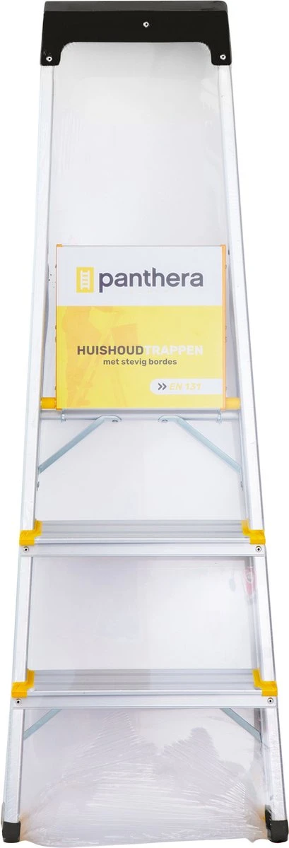 Panthera Huishoudtrap - Keukentrap 3 Treden - Aluminium - Max Werkhoogte: 2.56 Meter - Voor Particulier En Professioneel Gebruik 8 Panthera Huishoudtrap - Keukentrap 3 Treden - Aluminium - Max Werkhoogte: 2.56 Meter - Voor Particulier En Professioneel Gebruik - Afbeelding 6