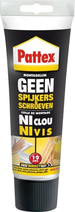 Pattex Geen Spijkers & Schroeven 50g Montagekit Montagelijm - Geschikt Voor Binnen - Alle Materialen - Extreem Sterk - Montage Lijm - Montage Kit -Makita Winkel 424x1200