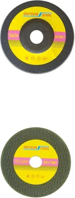 Deutsche Stahl Haakse Slijper - Slijptol - Gereedschap - Slijpmachine - Draadloos - 24V Accu - 2 Batterijen - 7000RPM - 1 Uur Snellader - 2 Zaagblad Van 125mm - Softgrip - Met Tas - Blauw -Makita Winkel 454x1200