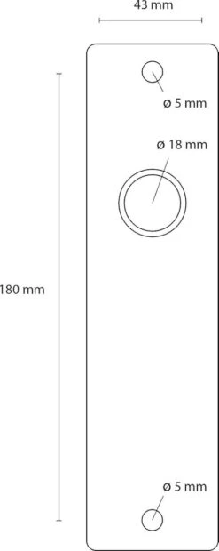 Starx Deurklink Zilver - RVS Look – Deurbeslag – Deurkruk Met Schild – Blind - Deurklink Vlinder - 43 X 180 Mm – Ø 18 Mm -Makita Winkel 478x1200 1