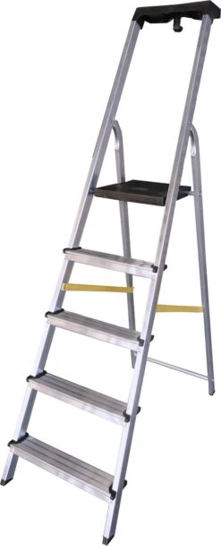 Alumexx Hobby-Line - Huishoudtrap 5 Treden - Keukentrap - Inklapbaar - 3m Werkhoogte