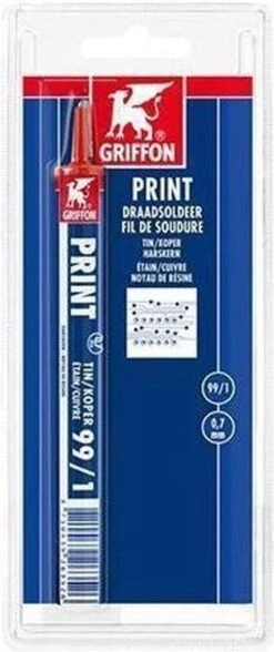 Griffon Print Draadsoldeer Tin/koper 99/1 Harskern Ø 0,7 Mm. - 4 Meter -Makita Winkel 504x1200
